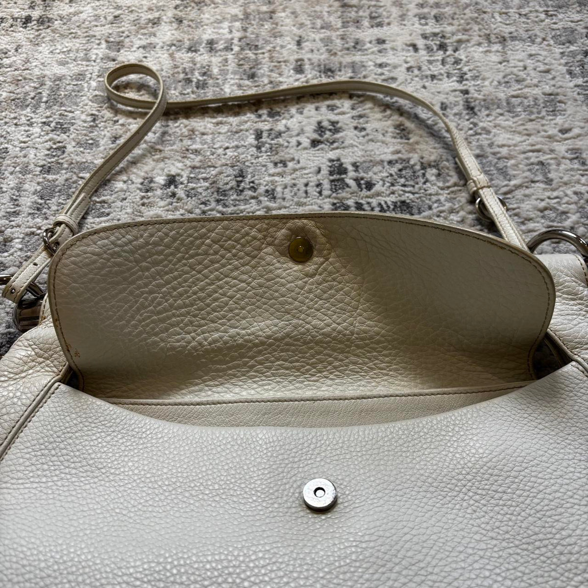 Prada SS2003 White Metal Handle Bag