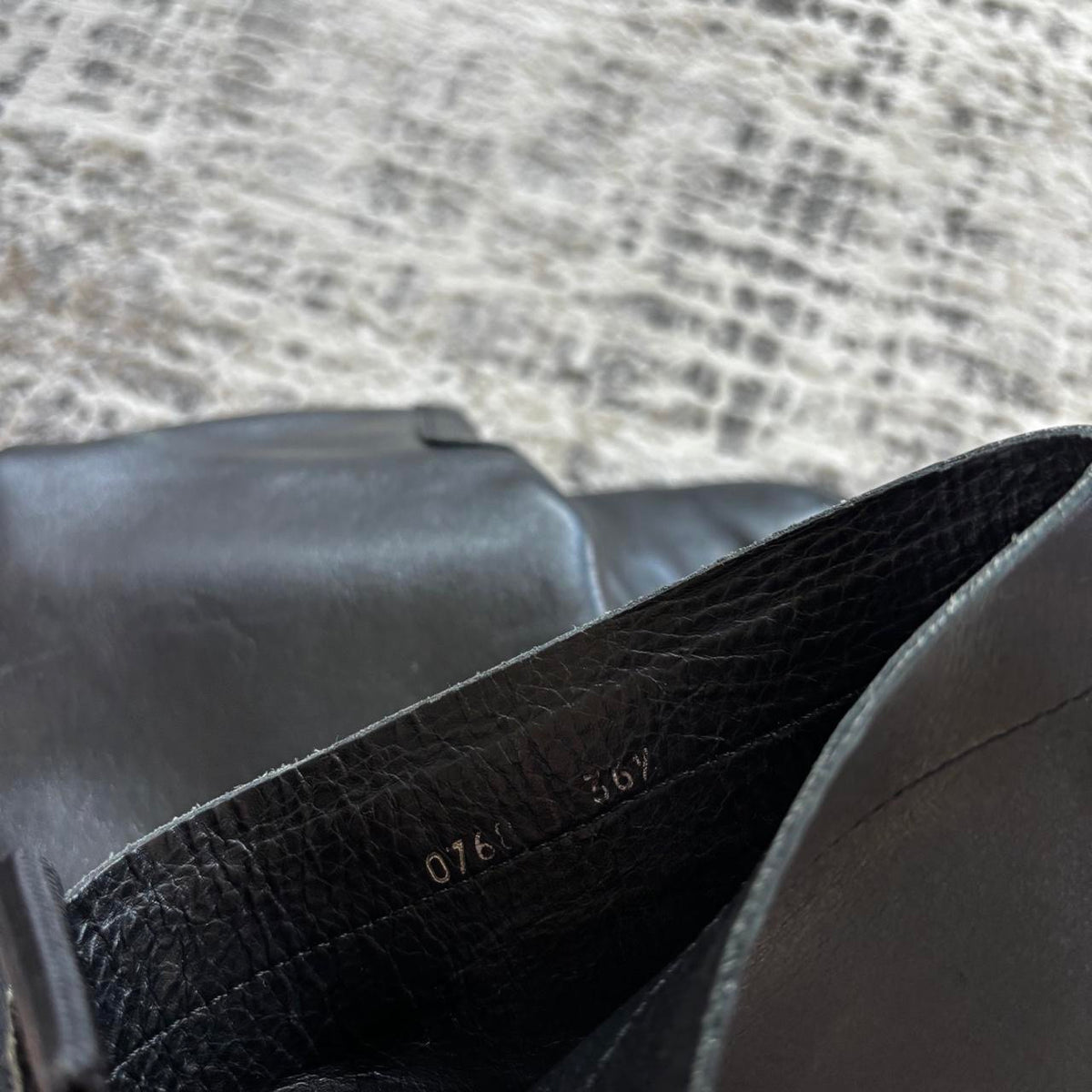 Prada 2004 Black Lug Sole Leather Boots
