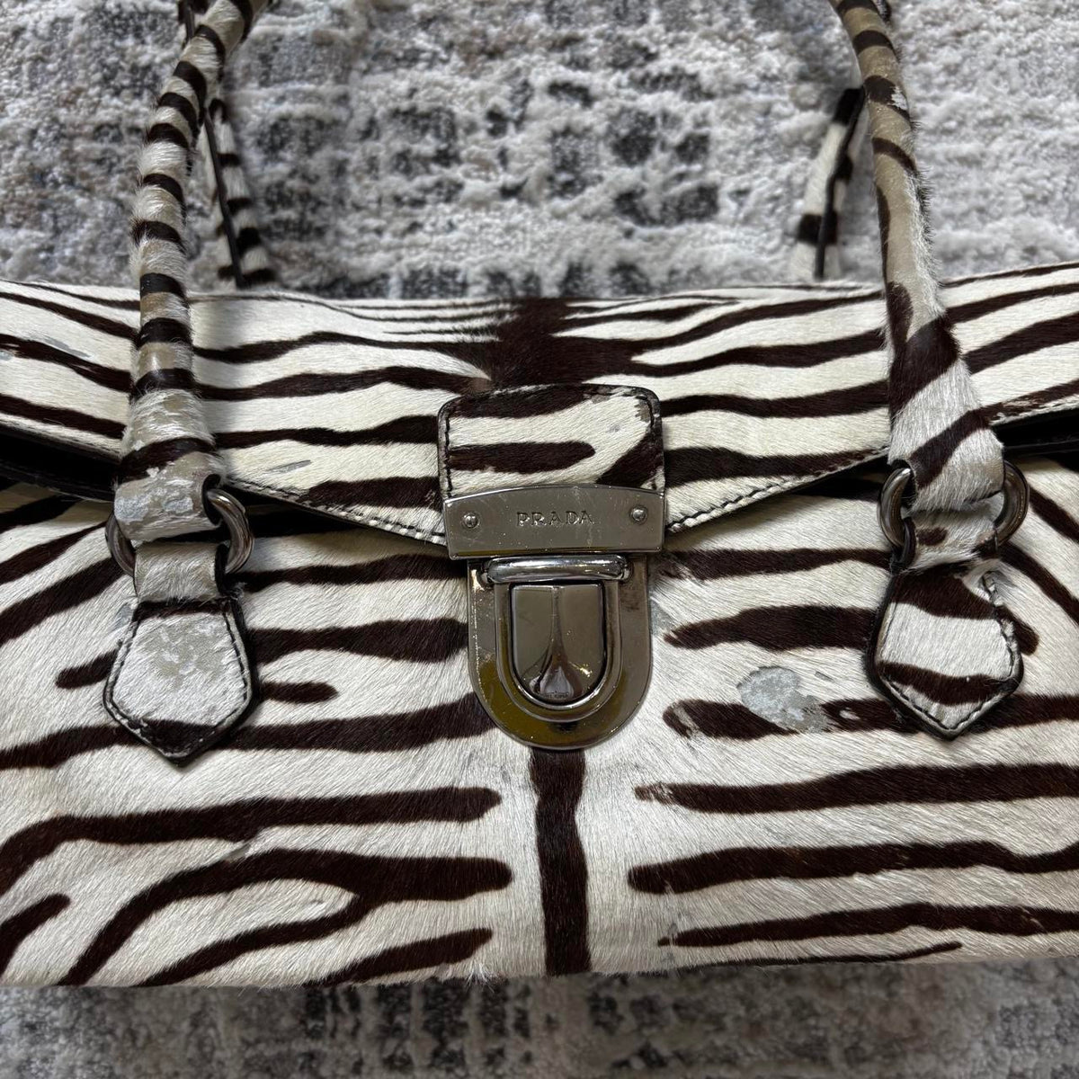 Prada 00s Zebra Handbag