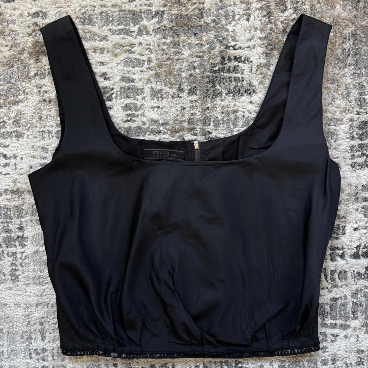 Prada SS1998 Black Satin Top