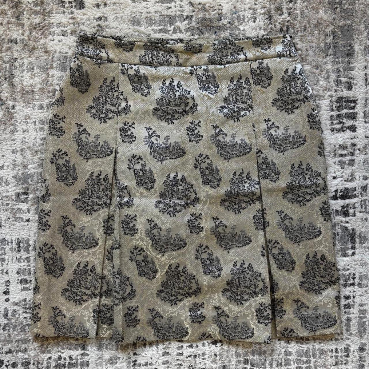 Miu Miu 00s Gold Pleated Skirt