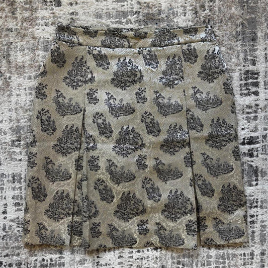 Miu Miu 00s Gold Pleated Skirt