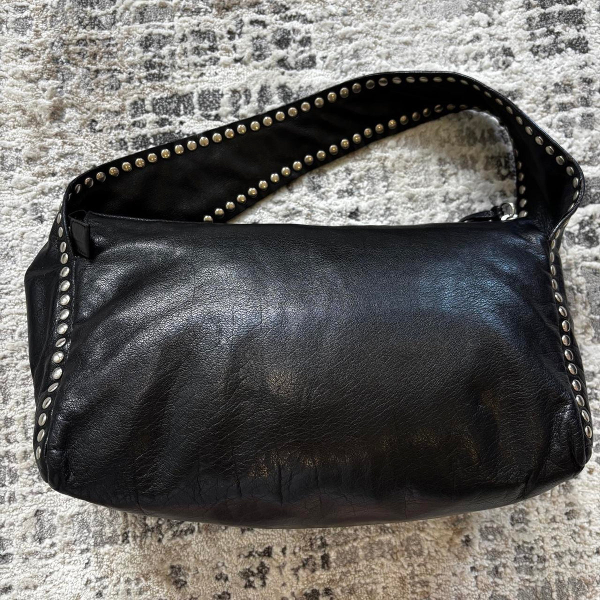 Miu Miu Black Leather Studded Bag