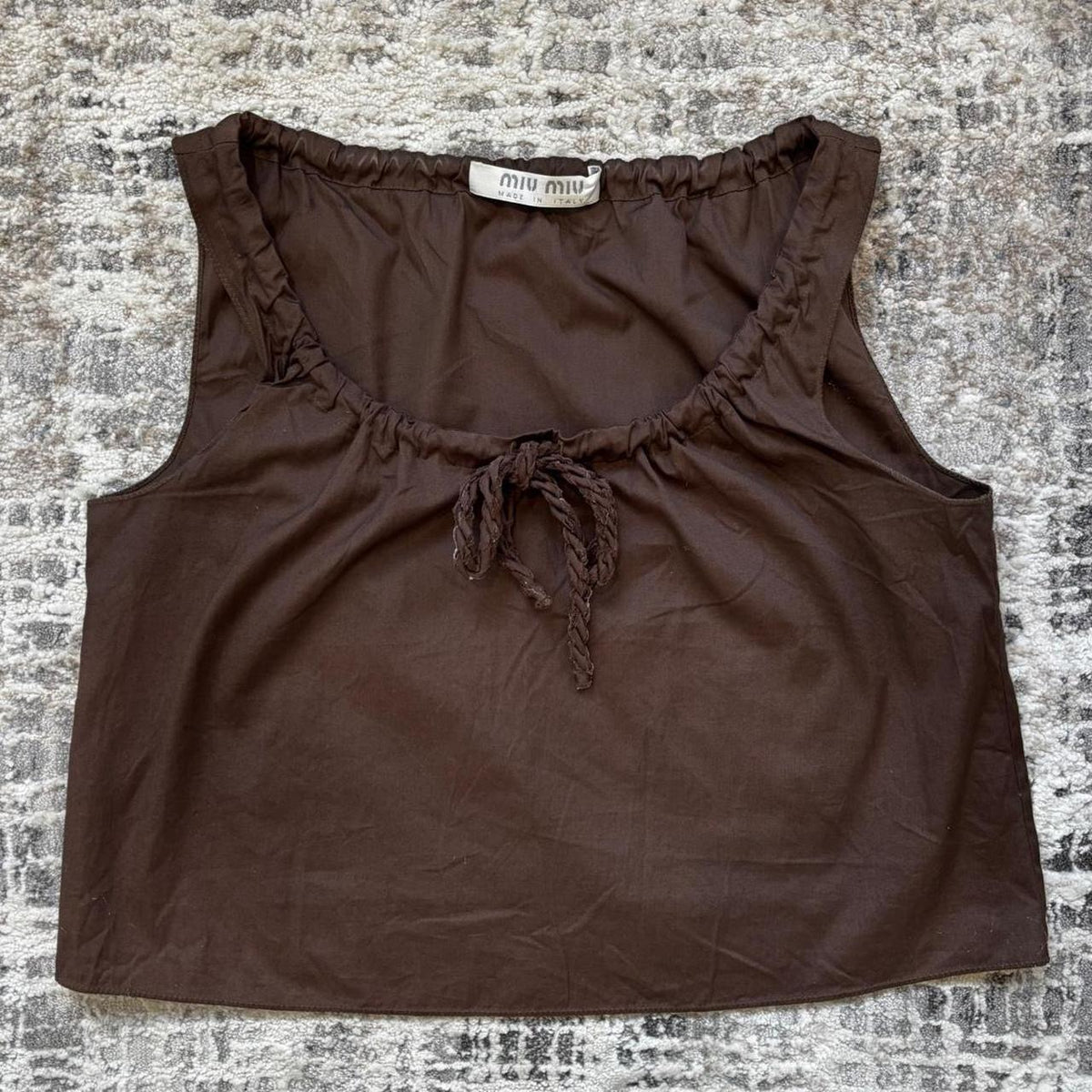 Miu Miu SS1999 Brown Tie Top