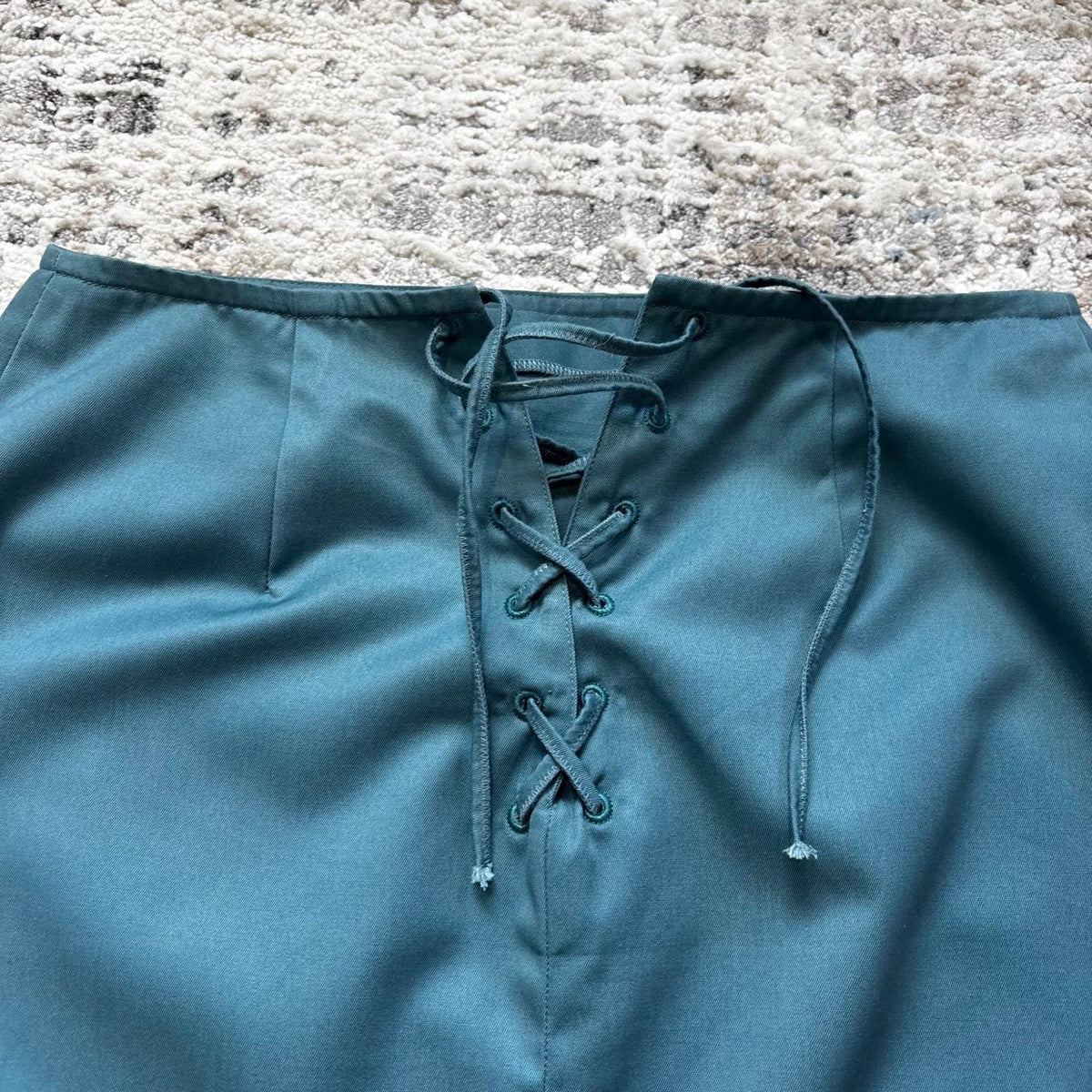 Miu Miu SS1998 Blue Lace Up Skirt