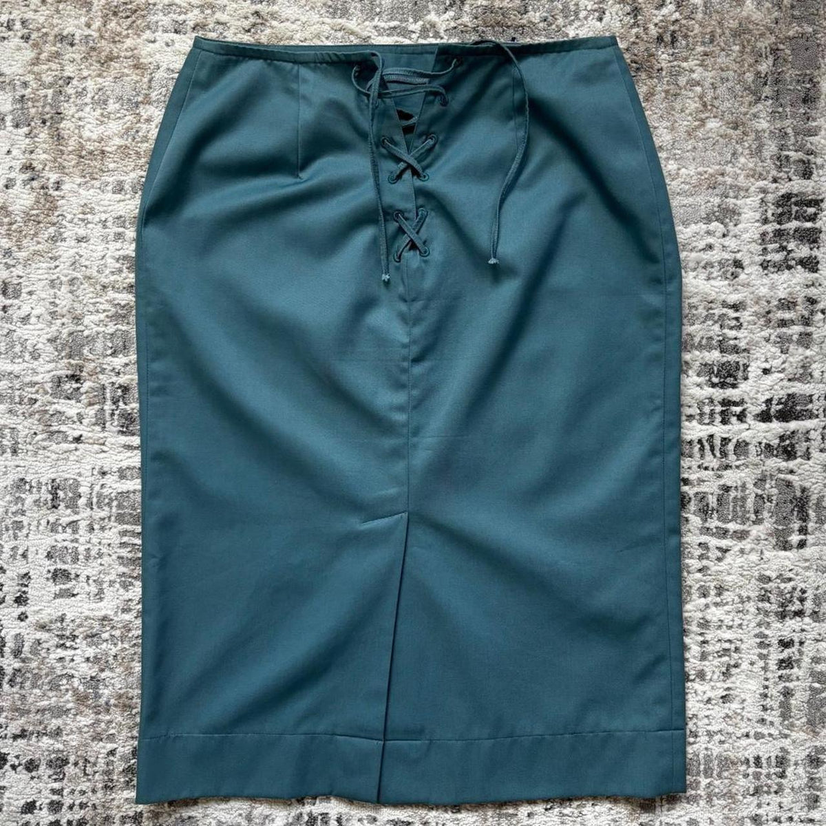 Miu Miu SS1998 Blue Lace Up Skirt