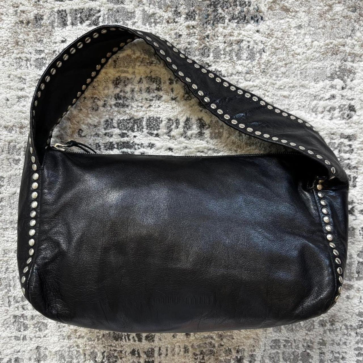 Miu Miu Black Leather Studded Bag