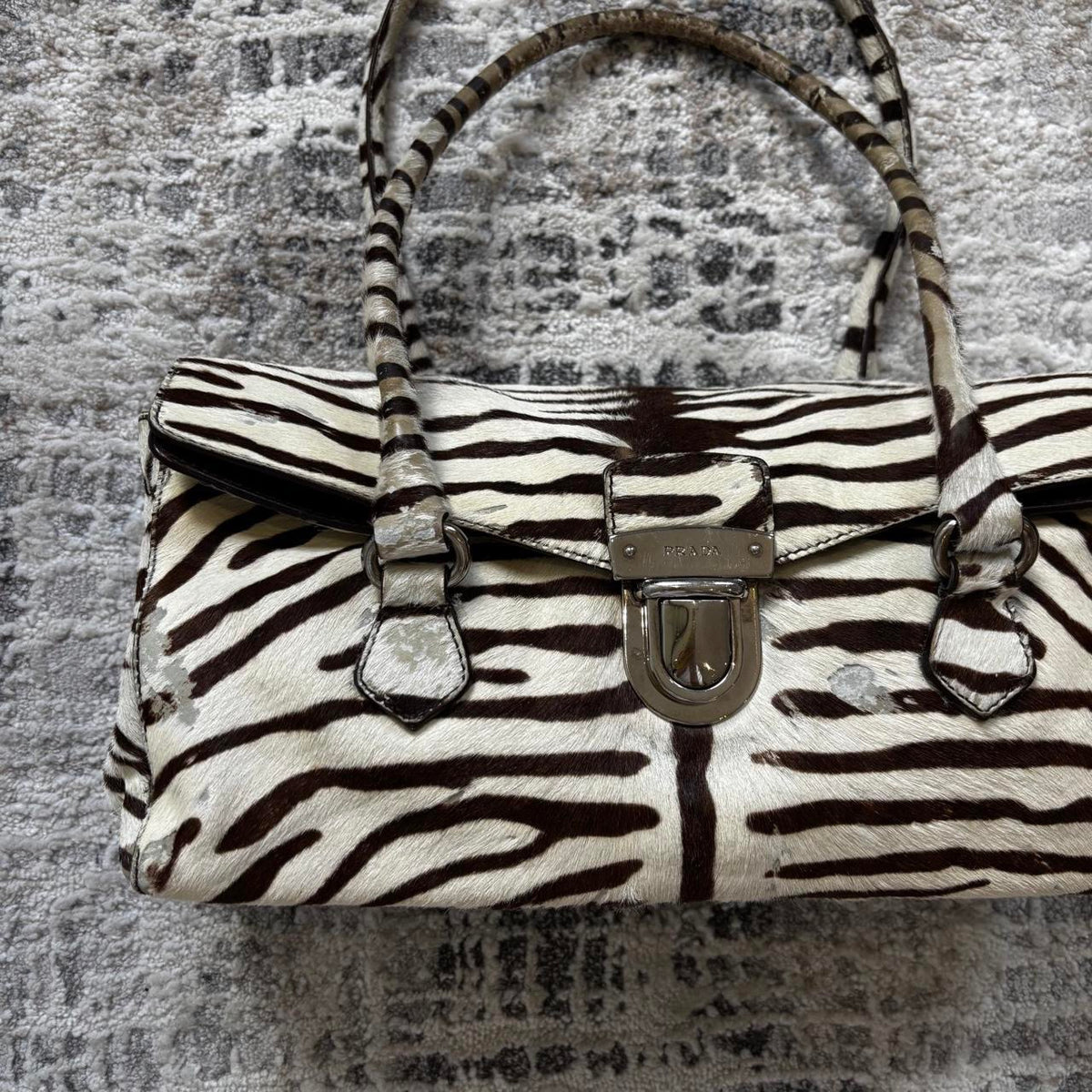 Prada 00s Zebra Handbag