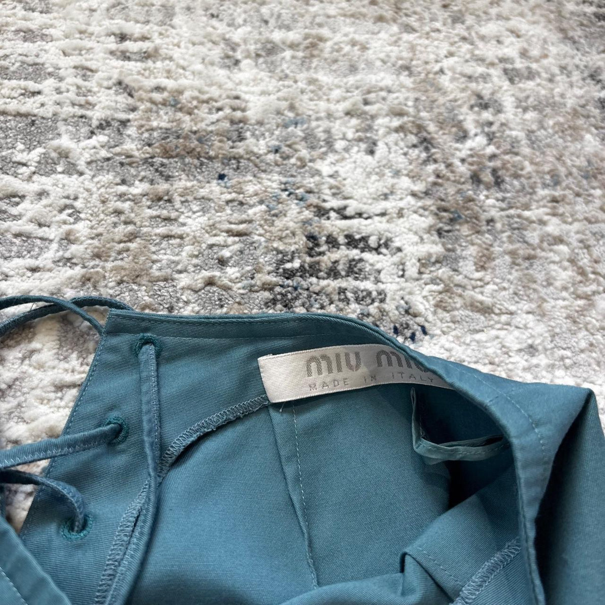 Miu Miu SS1998 Blue Lace Up Skirt