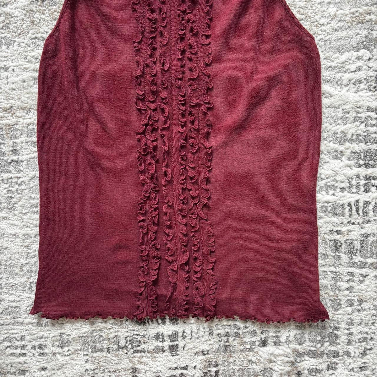 Prada SS2000 Burgundy Halter Top