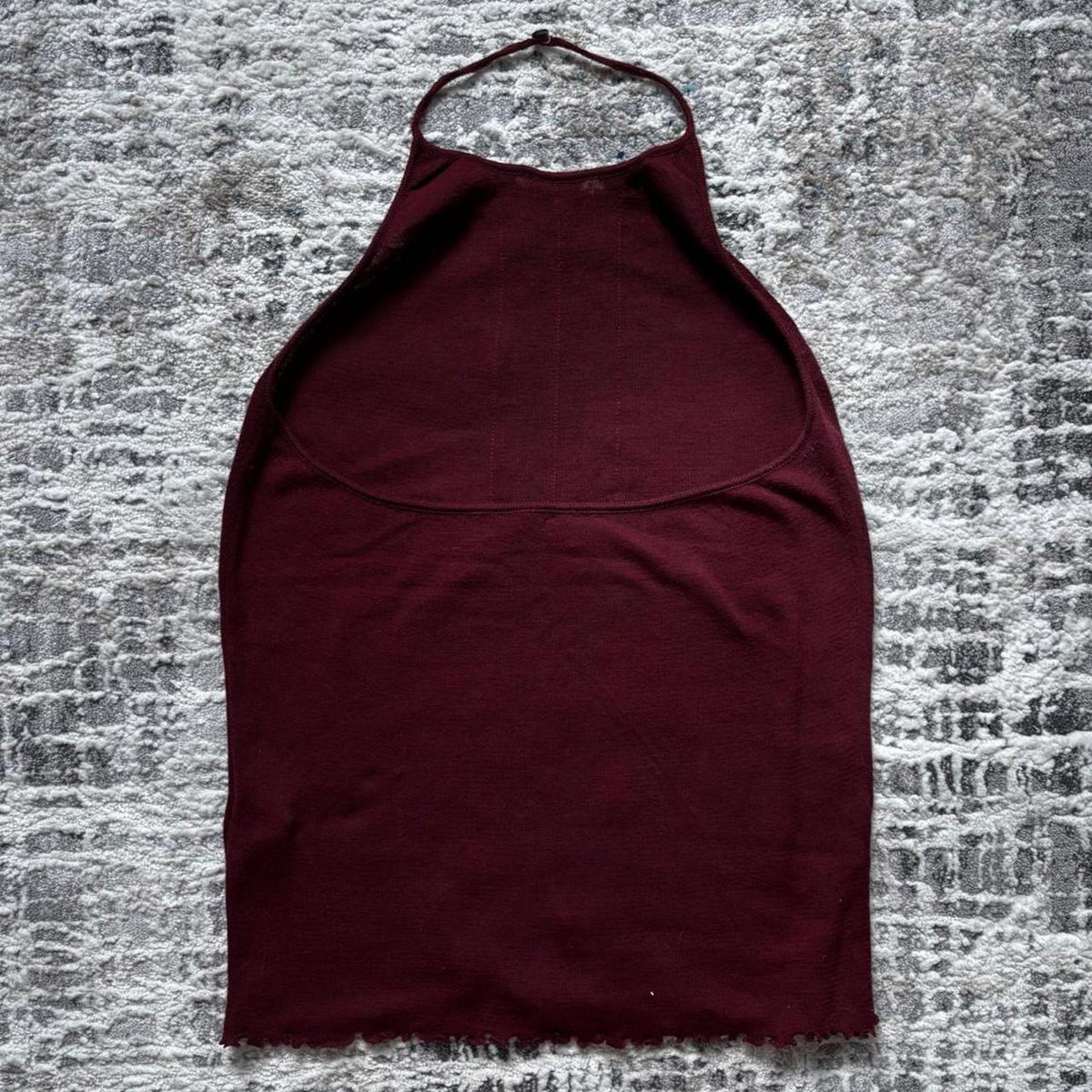 Prada SS2000 Burgundy Halter Top