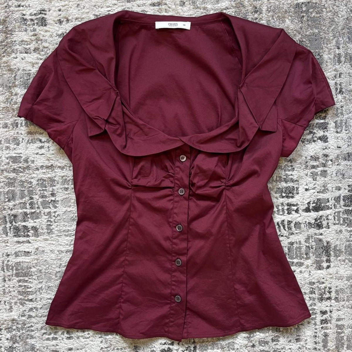 Prada 2009 Burgundy Corset Blouse
