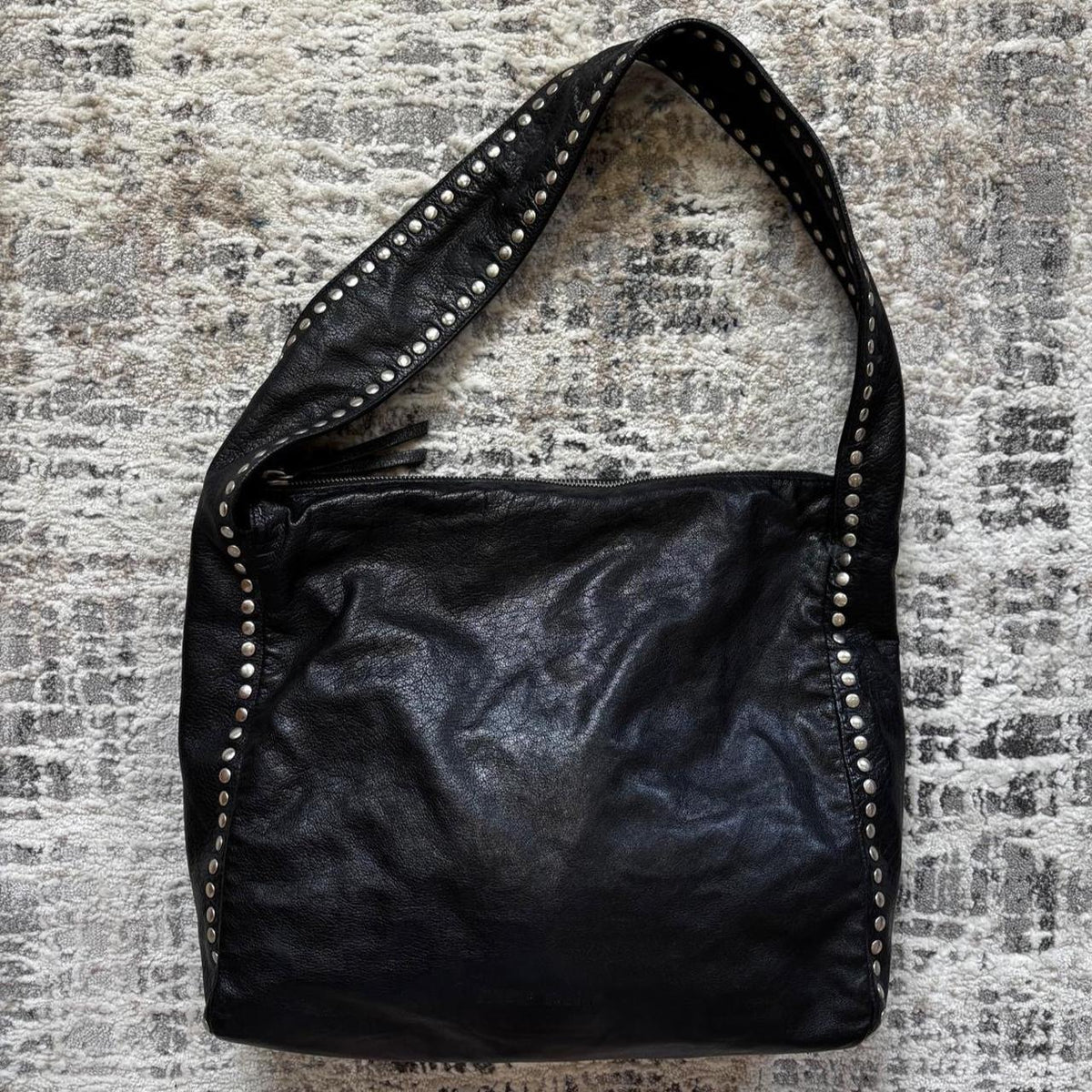 Miu Miu Black Leather Studded Bag