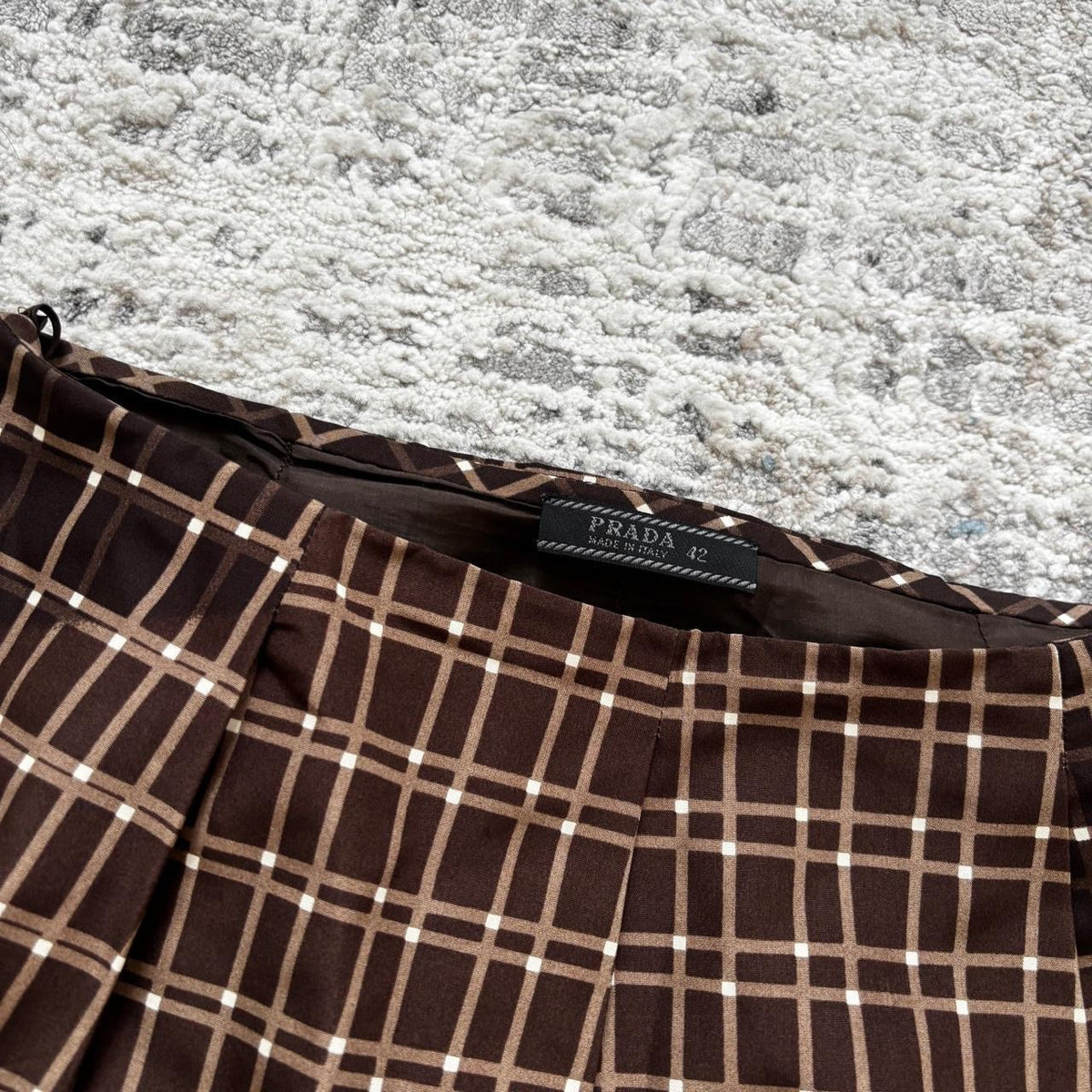 Prada SS99 Runway Silk Midi Ruffle Skirt