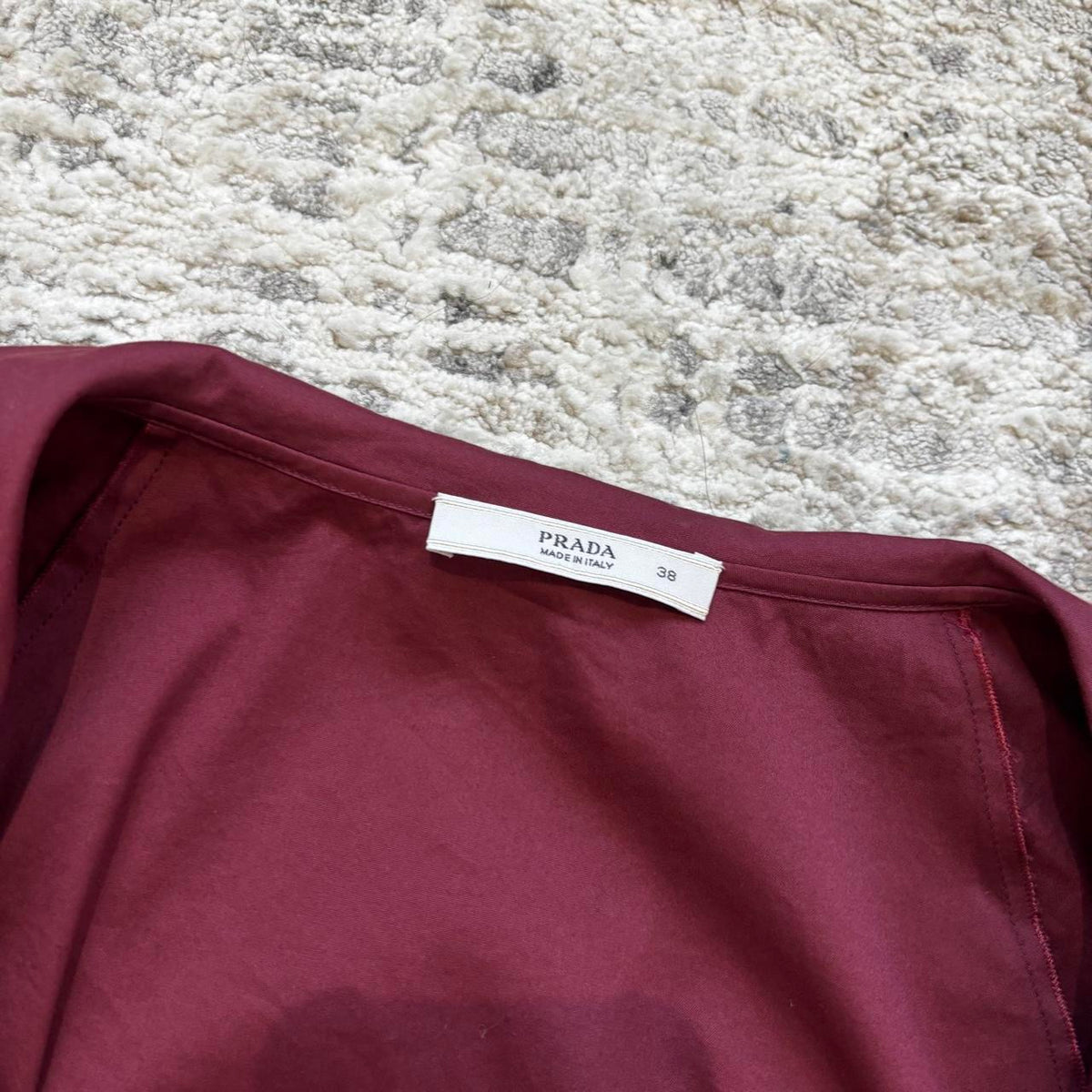 Prada 2009 Burgundy Corset Blouse