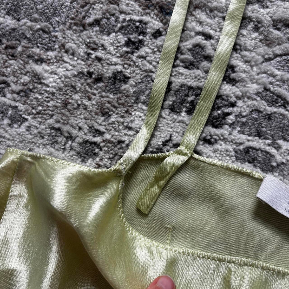 Miu Miu 1990s Green Silk Top