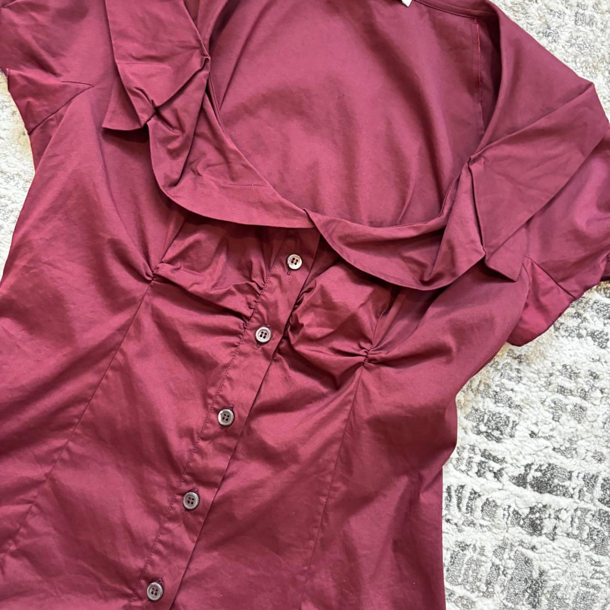 Prada 2009 Burgundy Corset Blouse