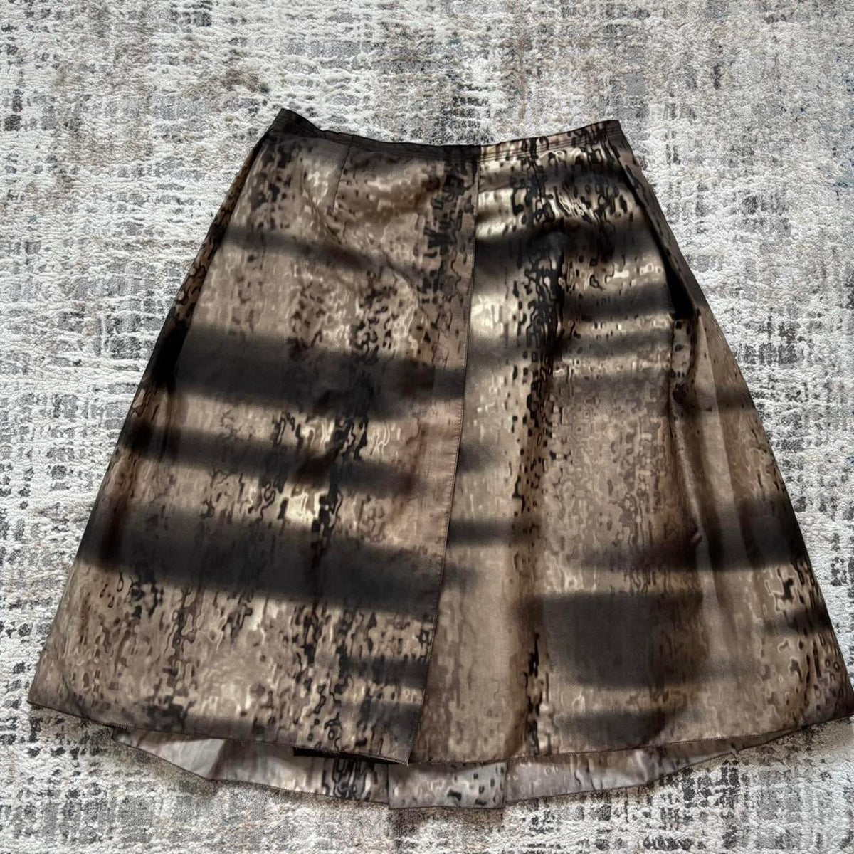 Prada FW2004 Leopard Print Midi Skirt