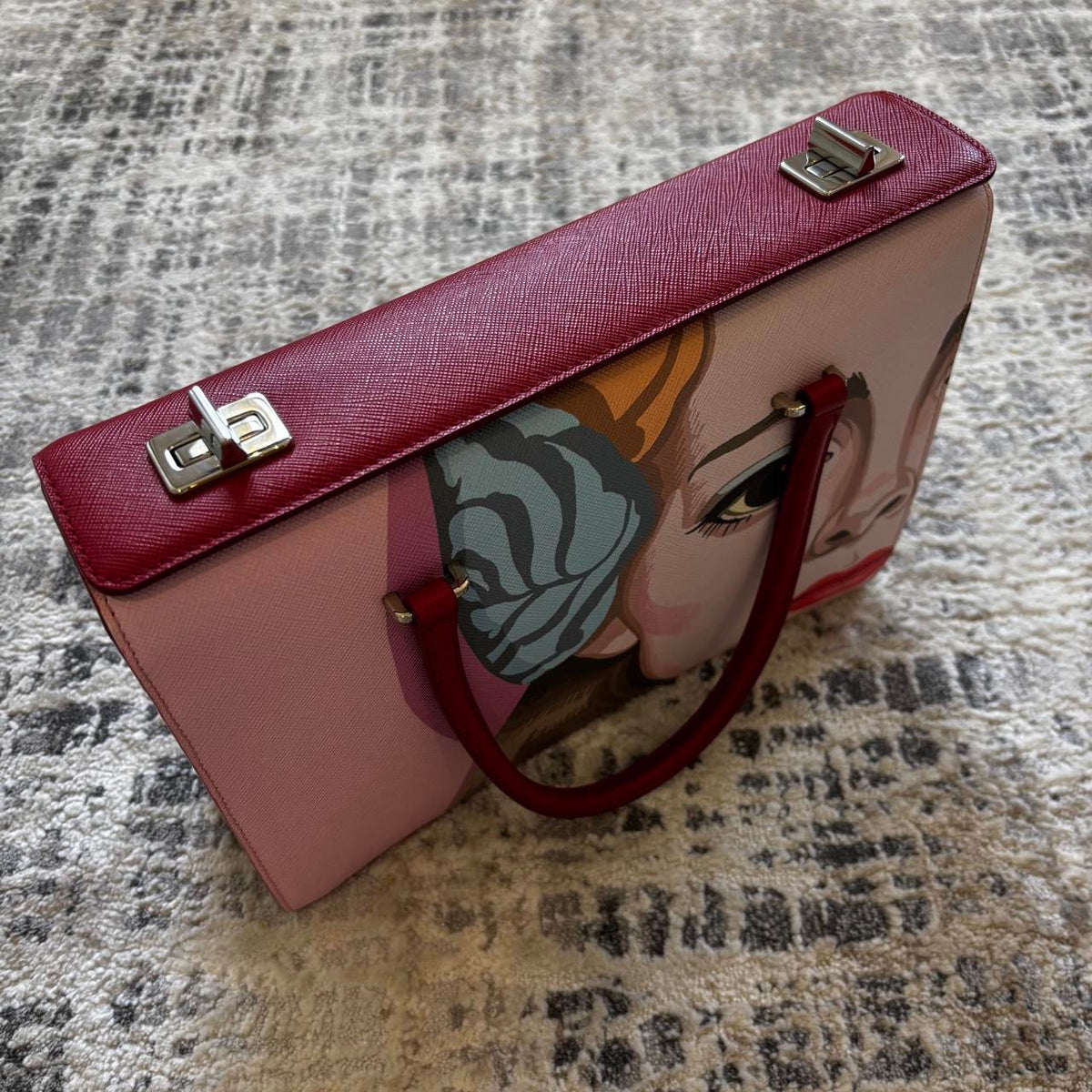 Prada SS2014 Graphic Saffiano Handbag