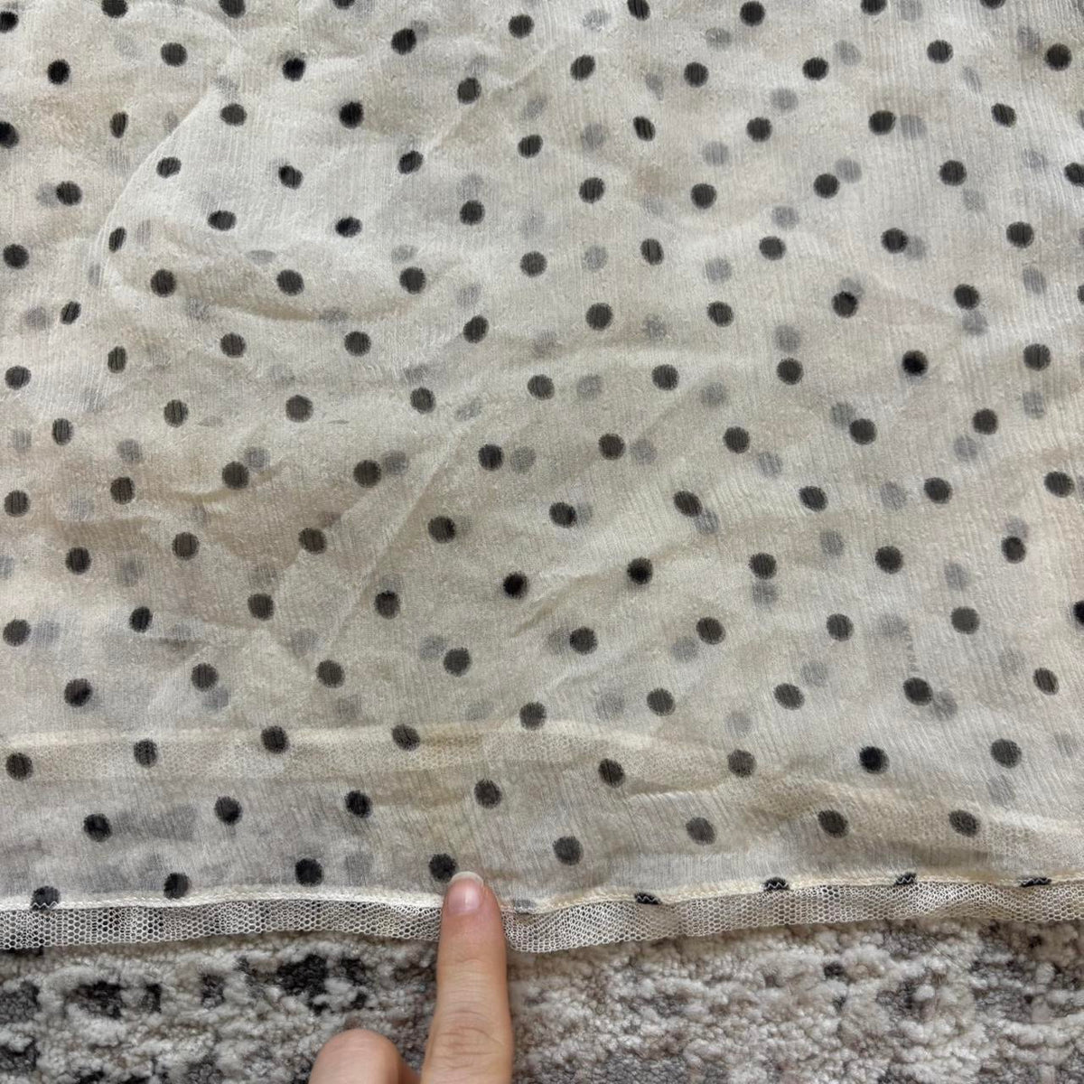 Prada SS2000 Sheer Polka Dot Skirt