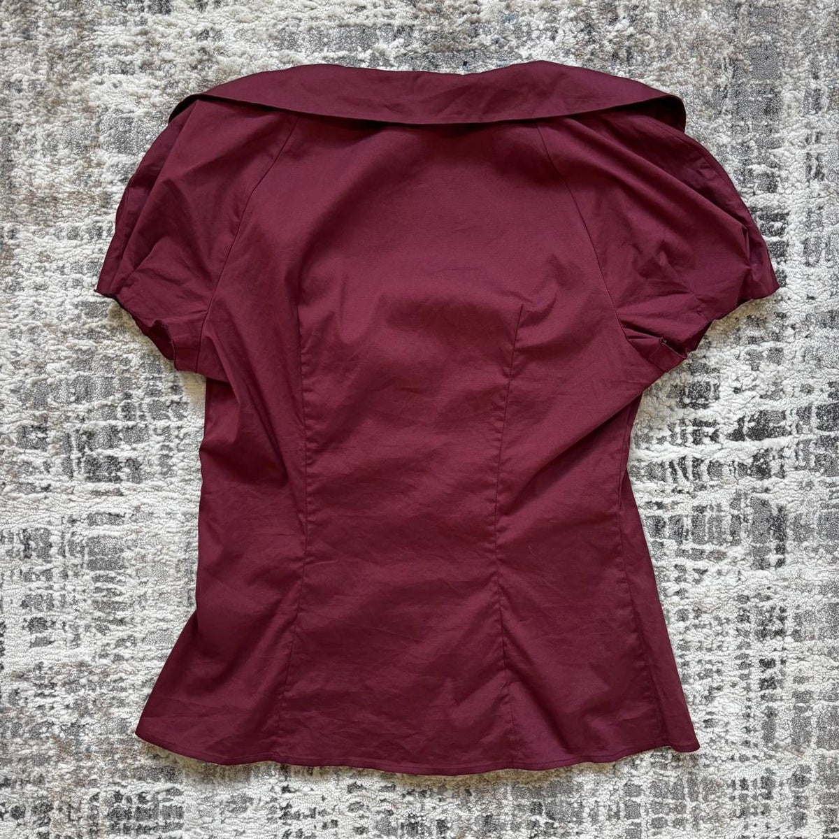 Prada 2009 Burgundy Corset Blouse