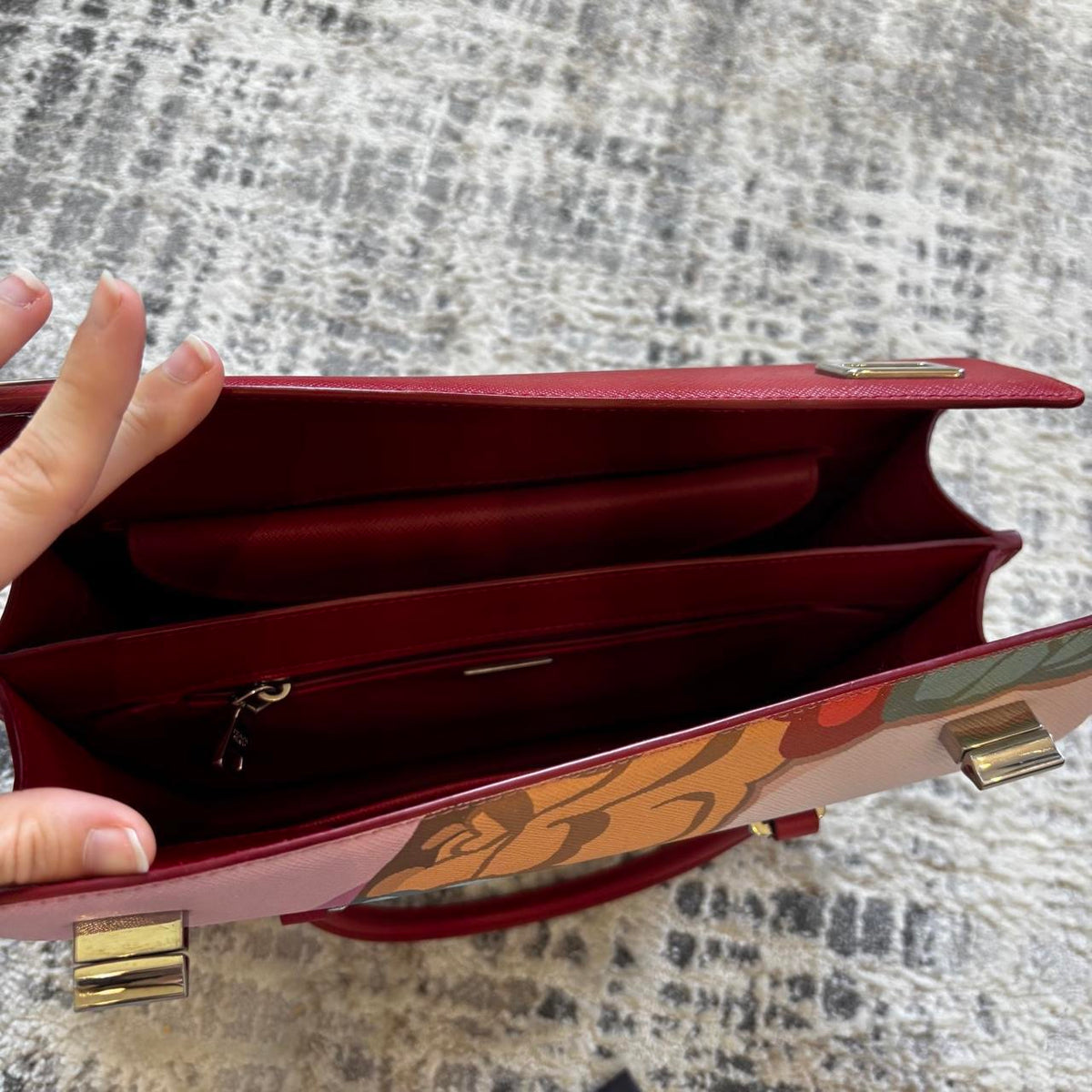 Prada SS2014 Graphic Saffiano Handbag