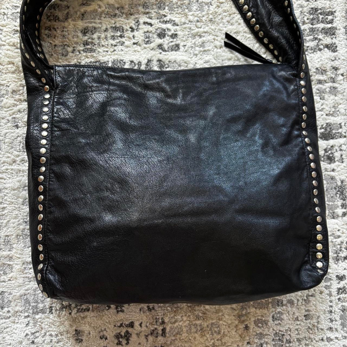 Miu Miu Black Leather Studded Bag