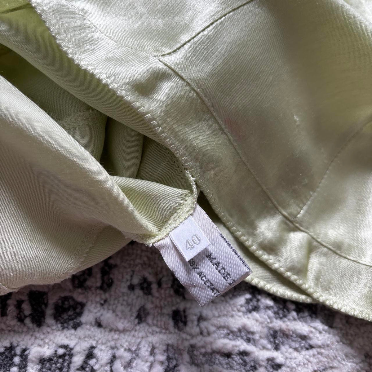 Miu Miu 1990s Green Silk Top